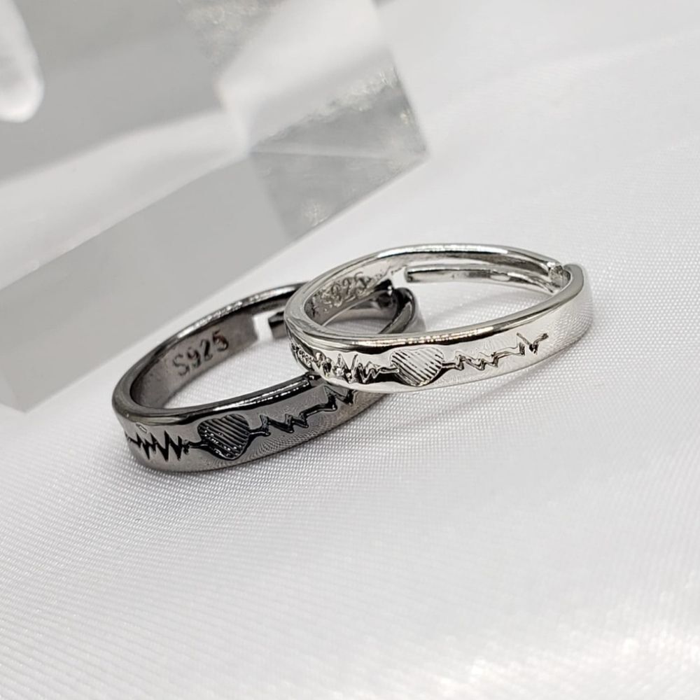 Brand New S925 Silver Couples Rings With Hearts